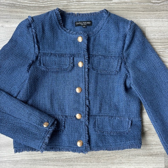 CENTRAL PARK WEST Blue Jacket with Gold Buttons - Picture 3 of 5
